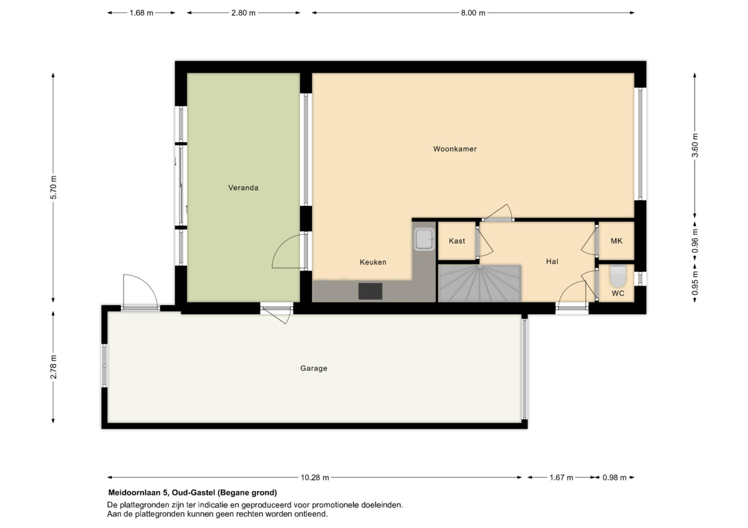 Oud Gastel Meidoornlaan 5 Plattegrond Bob van Dijk Makelaardij